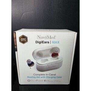 NuvoMed DigiEars Max CIC OTC Hearing Aids Rechargeable New Sealed